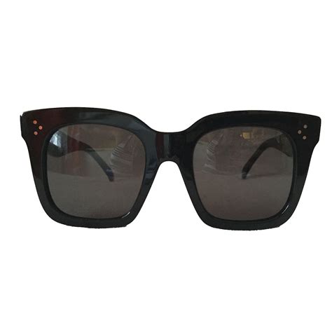 Sunglasses Celine Black in Plastic 